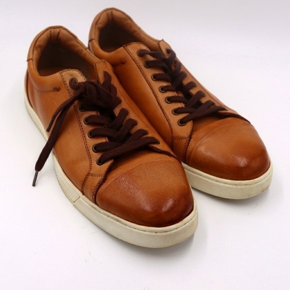 Caden Zane Alston Cognac Brown Leather Sneakers 11M